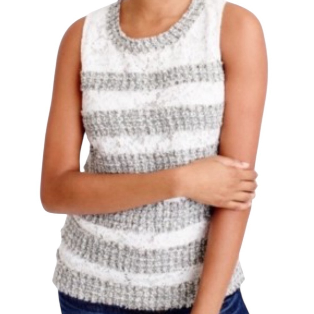 New J. Crew women’s sleeveless lace knit blouse XS